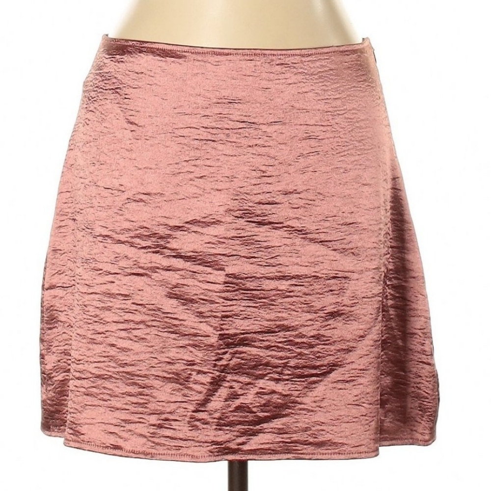 Express Pink Satin Mini Skirt size 4